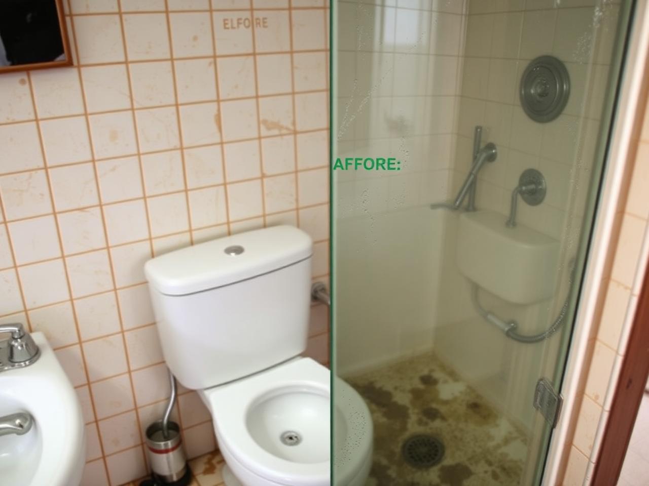 Bathroom before cleaning